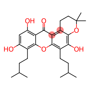 2,3-Dihydro-5,9,11-trihydroxy-3,3-dimethyl-6,8-bis(3-methylbutyl)pyrano[3,2-a]xanthen-12(1H)-one