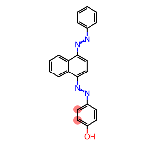 Phenol, 4-(2-(4-(2-phenyldiazenyl)-1-naphthalenyl)diazenyl)-