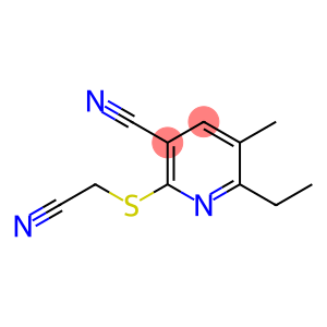 3-Pyridinecarbonitrile,2-[(cyanomethyl)thio]-6-ethyl-5-methyl-(9CI)