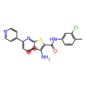 3-amino-N-(3-chloro-4-methylphenyl)-6-pyridin-4-ylthieno[2,3-b]pyridine-2-carboxamide