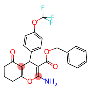 benzyl 2-amino-5-oxo-4-[4-(trifluoromethoxy)phenyl]-5,6,7,8-tetrahydro-4H-chromene-3-carboxylate