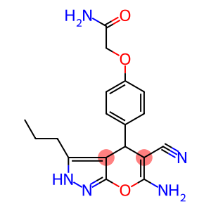 2-[4-(6-amino-5-cyano-3-propyl-2,4-dihydropyrano[2,3-c]pyrazol-4-yl)phenoxy]acetamide