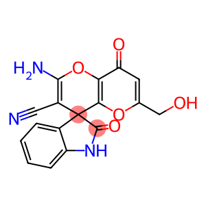 2'-amino-6'-(hydroxymethyl)-2,8'-dioxo-1,3,4',8'-tetrahydrospiro(2H-indole-3,4'-pyrano[3,2-b]pyran)-3'-carbonitrile