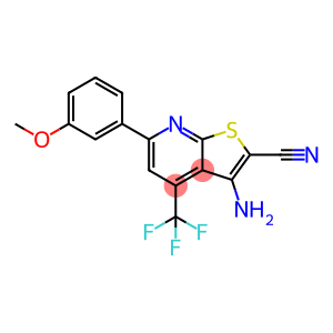 3-amino-6-(3-methoxyphenyl)-4-(trifluoromethyl)thieno[2,3-b]pyridine-2-carbonitrile