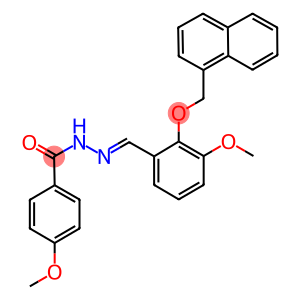 4-methoxy-N'-[3-methoxy-2-(1-naphthylmethoxy)benzylidene]benzohydrazide