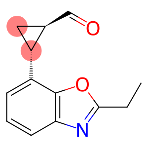 Cyclopropanecarboxaldehyde, 2-(2-ethyl-7-benzoxazolyl)-, (1R,2R)- (9CI)