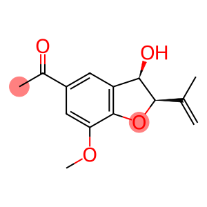 Ethanone, 1-[(2R,3R)-2,3-dihydro-3-hydroxy-7-methoxy-2-(1-methylethenyl)-5-benzofuranyl]-, rel-