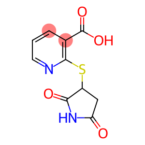 3-Pyridinecarboxylic acid, 2-[(2,5-dioxo-3-pyrrolidinyl)thio]-