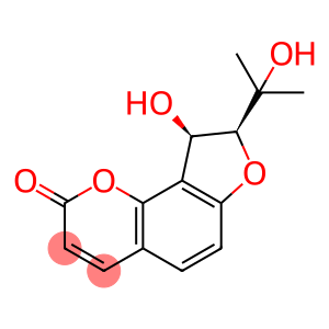 2H-Furo[2,3-h]-1-benzopyran-2-one, 8,9-dihydro-9-hydroxy-8-(1-hydroxy-1-methylethyl)-, (8S,9R)-