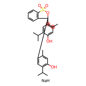 A-HYDROXY-A A-BIS(5-HYDROXYCARBACRYL)-O-TOLUENESULFONIC ACID G-SULTONE SODIUM SALT