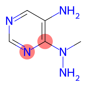 Pyrimidine, 5-amino-4-(1-methylhydrazino)- (6CI,8CI)