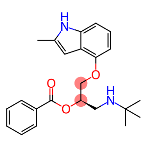 2-Propanol, 1-[(1,1-dimethylethyl)amino]-3-[(2-methyl-1H-indol-4-yl)oxy]-, 2-benzoate, (2R)-