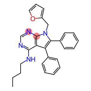 7H-Pyrrolo[2,3-d]pyrimidin-4-amine, N-butyl-7-(2-furanylmethyl)-5,6-diphenyl-