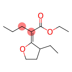 Pentanoic acid, 2-(3-ethyldihydro-2(3H)-furanylidene)-, ethyl ester, (2E)- (9CI)