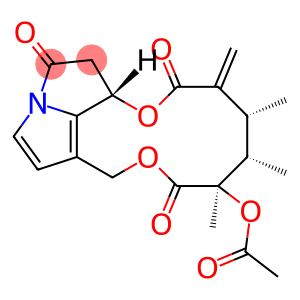 12-Acetoxy-3,8-didehydro-14β-methyl-21-norsenecionan-5,11,16-trione