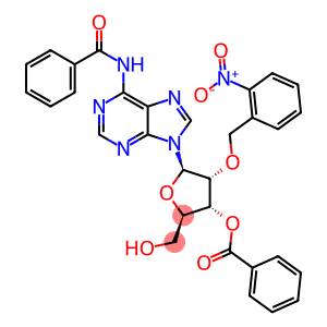 Adenosine, N-benzoyl-2'-O-[(2-nitrophenyl)methyl]-, 3'-benzoate (9CI)