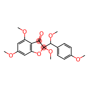 2,4,6-Trimethoxy-2-[methoxy(4-methoxyphenyl)methyl]benzofuran-3(2H)-one