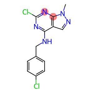 1H-Pyrazolo[3,4-d]pyrimidin-4-amine, 6-chloro-N-[(4-chlorophenyl)methyl]-1-methyl-