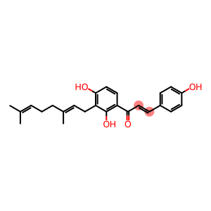 (E)-1-[3-[(E)-3,7-Dimethyl-2,6-octadienyl]-2,4-dihydroxyphenyl]-3-(4-hydroxyphenyl)-2-propen-1-one