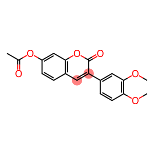 2H-1-Benzopyran-2-one, 7-(acetyloxy)-3-(3,4-dimethoxyphenyl)-