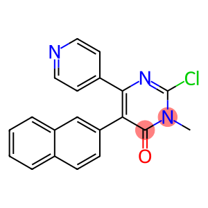 4(3H)-PYRIMIDINONE, 2-CHLORO-3-METHYL-5-(2-NAPHTHALENYL)-6-(4-PYRIDINYL)- 4(3H)-PYRIMIDINONE