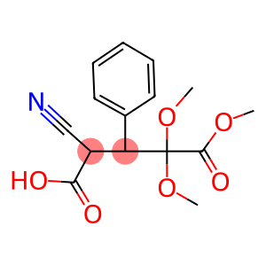 2-cyano-4,4,5-trimethoxy-5-oxo-3-phenylpentanoic acid