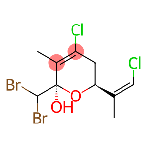 (2R)-4-Chloro-6β-[(Z)-2-chloro-1-methylethenyl]-2β-dibromomethyl-5,6-dihydro-3-methyl-2H-pyran-2-ol