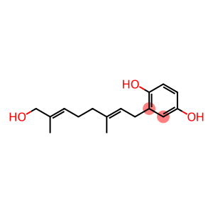 1,4-Benzenediol, 2-[(2E,6E)-8-hydroxy-3,7-dimethyl-2,6-octadien-1-yl]-