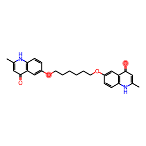 2-methyl-6-[6-[(2-methyl-4-oxo-1H-quinolin-6-yl)oxy]hexoxy]-1H-quinoli n-4-one