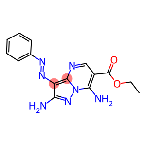 ethyl 2,7-diamino-3-(phenyldiazenyl)pyrazolo[1,5-a]pyrimidine-6-carboxylate