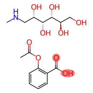 D-Glucitol, 1-deoxy-1-(methylamino)-, 2-(acetyloxy)benzoate (1:1)