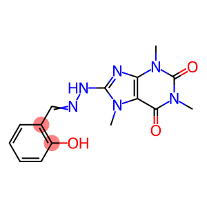 1,3,7-trimethyl-8-[2-[(E)-(6-oxo-1-cyclohexa-2,4-dienylidene)methyl]hy drazinyl]purine-2,6-dione