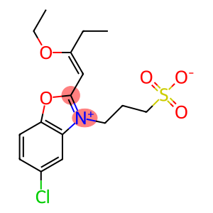 3-[[5-Chloro-2-(2-ethoxy-1-butenyl)benzoxazol-3-ium]-3-yl]propane-1-sulfonate