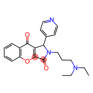 2-[3-(diethylamino)propyl]-1-(4-pyridinyl)-1,2-dihydrochromeno[2,3-c]pyrrole-3,9-dione