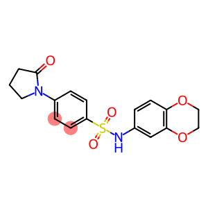 Benzenesulfonamide, N-(2,3-dihydro-1,4-benzodioxin-6-yl)-4-(2-oxo-1-pyrrolidinyl)-