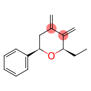 2H-Pyran,2-ethyltetrahydro-3,4-bis(methylene)-6-phenyl-,(2R,6R)-rel-(9CI)