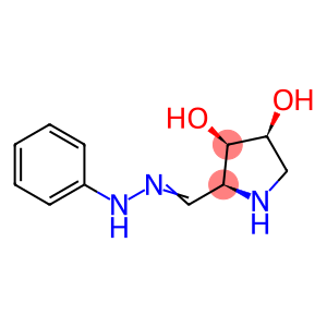 2-Pyrrolidinecarboxaldehyde, 3,4-dihydroxy-, phenylhydrazone, (2R,3R,4S)- (9CI)