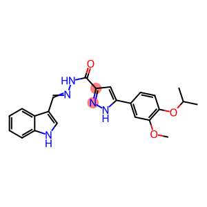 (E)-N-((1H-indol-3-yl)methylene)-3-(4-isopropoxy-3-methoxyphenyl)-1H-pyrazole-5-carbohydrazide