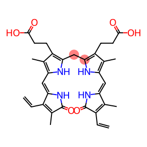 3-[2-[[3-(2-carboxyethyl)-4-methyl-5-[(Z)-(4-methyl-5-oxo-3-vinyl-pyrrol-2-ylidene)methyl]-1H-pyrrol-2-yl]methyl]-4-methyl-5-[(Z)-(3-methyl-5-oxo-4-vinyl-pyrrol-2-ylidene)methyl]-1H-pyrrol-3-yl]propanoic acid