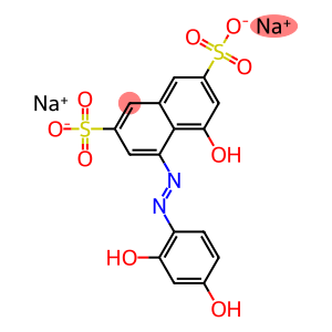 4-(2,4-Dihydroxyphenylazo)-5-hydroxy-2,7-naphthalenedisulfonic acid disodium salt