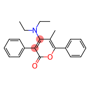 4-diethylamino-5-methyl-3,6-diphenyl-pyran-2-one