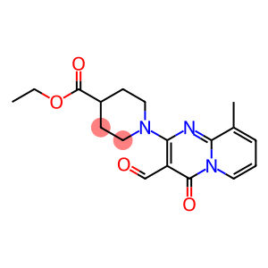 1-(3-FORMYL-9-METHYL-4-OXO-4H-PYRIDO[1,2-A]PYRIMIDIN-2-YL)-PIPERIDINE-4-CARBOXYLIC ACID ETHYL ESTER