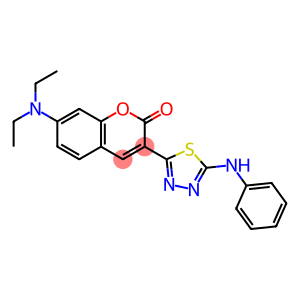 3-(5-anilino-1,3,4-thiadiazol-2-yl)-7-(diethylamino)-2H-chromen-2-one