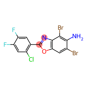 5-BENZOXAZOLAMINE, 4,6-DIBROMO-2-(2-CHLORO-4,5-DIFLUOROPHENYL)-