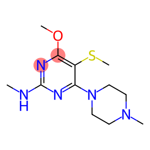 4-Methoxy-N-methyl-6-(4-methylpiperazino)-5-methylthio-2-pyrimidinamine