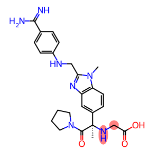 N-[(1R)-1-[2-[[[4-(Aminoiminomethyl)phenyl]amino]methyl]-1-methyl-1H-benzimidazol-5-yl]-1-methyl-2-oxo-2-(1-pyrrolidinyl)ethyl]glycine