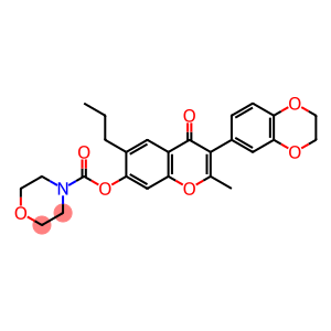 3-(2,3-dihydro-1,4-benzodioxin-6-yl)-2-methyl-4-oxo-6-propyl-4H-chromen-7-yl4-morpholinecarboxylate