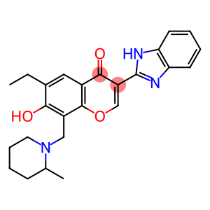 3-(1H-benzo[d]imidazol-2-yl)-6-ethyl-7-hydroxy-8-((2-methylpiperidin-1-yl)methyl)-4H-chromen-4-one