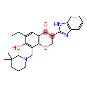 3-(1H-benzo[d]imidazol-2-yl)-8-((3,3-dimethylpiperidin-1-yl)methyl)-6-ethyl-7-hydroxy-4H-chromen-4-one