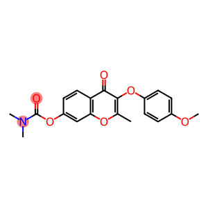 3-(4-methoxyphenoxy)-2-methyl-4-oxo-4H-chromen-7-yl dimethylcarbamate